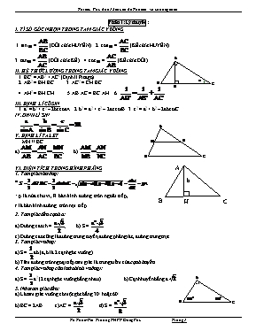 Tài liệu phụ đạo Hình học 12 - Chuyên đề Thể tích và khoảng cách - Trường THPT Đồng Phú